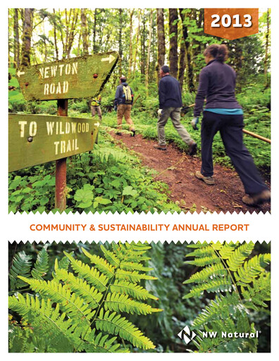 Miniature NW Natural Holdings Rapport de durabilité 2013
