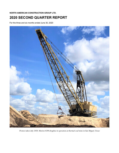Thumbnail North American Construction Group Quarterly Report 2020-q2