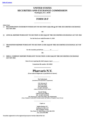 Thumbnail Pharvaris Annual Report 2020