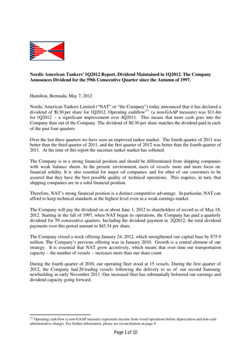 Thumbnail Nordic American Tankers Quarterly Report 2012-q1