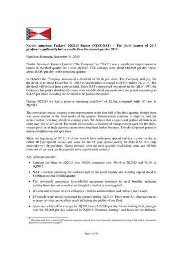 Thumbnail Nordic American Tankers Quarterly Report 2013-q3