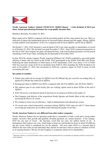 Thumbnail Nordic American Tankers Quarterly Report 2014-q3