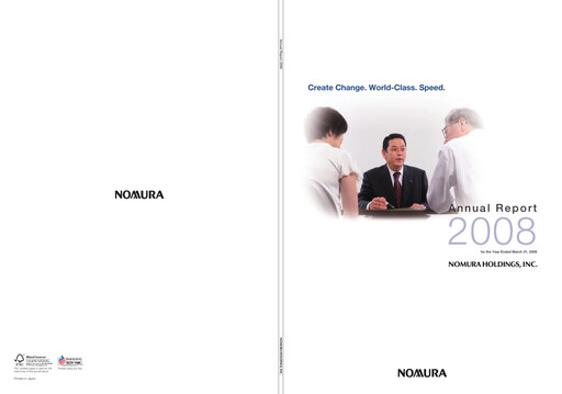 Miniature Nomura Holdings Rapport annuel 2008