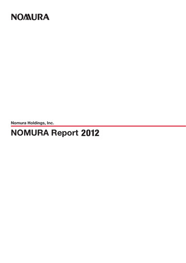 Miniature Nomura Holdings Rapport annuel 2012
