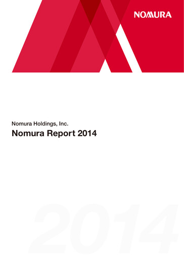 Miniature Nomura Holdings Rapport annuel 2014