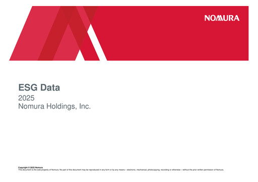 Thumbnail Nomura Holdings ESG Report 2025