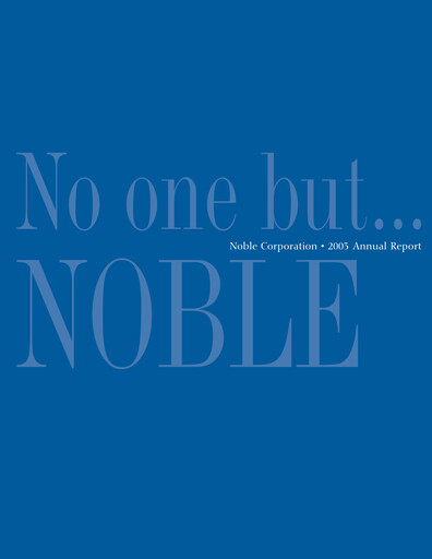 Thumbnail Noble Corporation
 Annual Report 2003