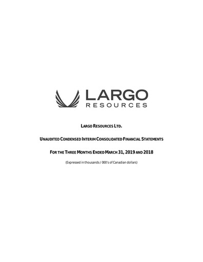 Vorschaubild Largo Quartalsbericht 2019-q1