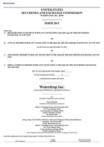 Thumbnail Waterdrop Inc. Annual Report 2022