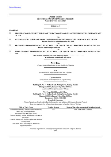 Vorschaubild NIO Jahresbericht 2019