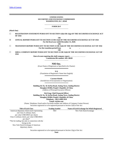 Vorschaubild NIO Jahresbericht 2020