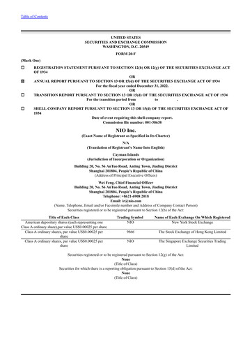 Vorschaubild NIO Jahresbericht 2022