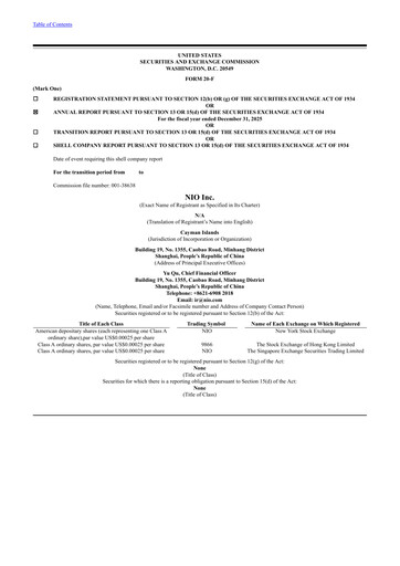 Vorschaubild NIO Jahresbericht 2025