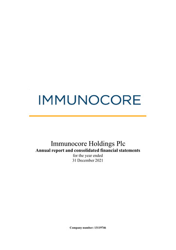 Vorschaubild Immunocore Finanzbericht 2021