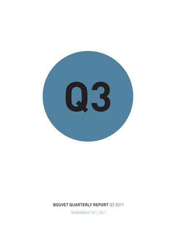 Thumbnail Bouvet Quarterly Report 2011-q3