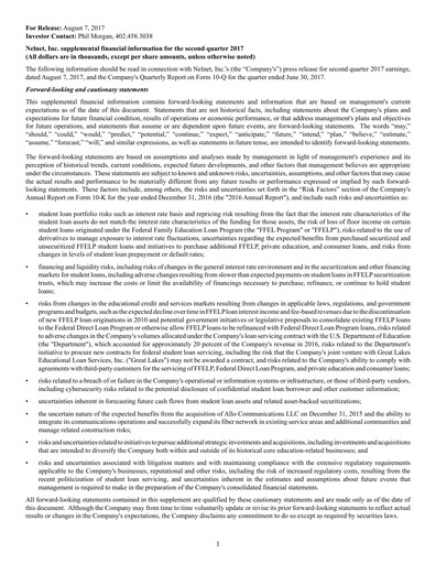 Thumbnail Nelnet Quarterly Report 2017-q2