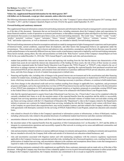 Thumbnail Nelnet Quarterly Report 2017-q3