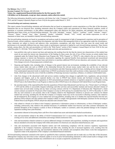 Thumbnail Nelnet Quarterly Report 2019-q1