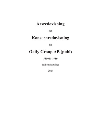 Thumbnail Oatly Annual Report 2024