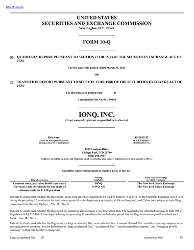 Thumbnail IonQ Quarterly Report 2023-q1