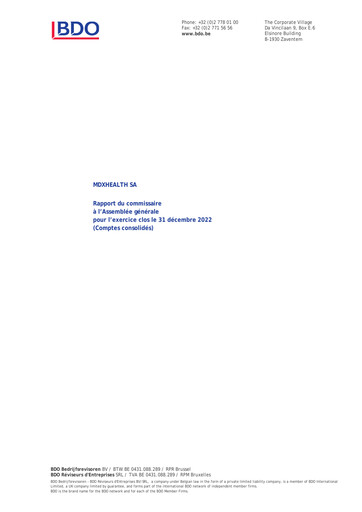 Thumbnail MDxHealth Financial Statement 2022