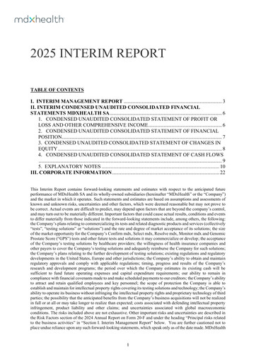Thumbnail MDxHealth Half-year Report 2025-h1