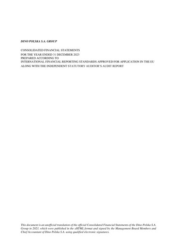 Vorschaubild Dino Polska Finanzmitteilung 2023