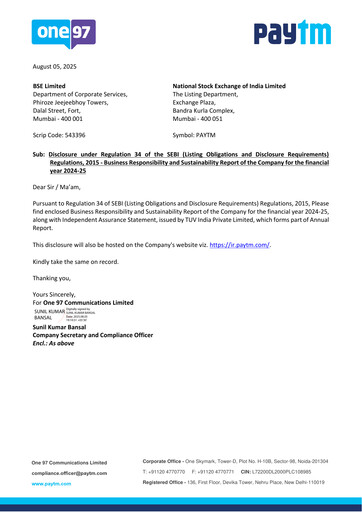 Thumbnail Paytm ESG Report 2024-2025
