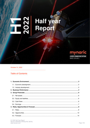 Thumbnail Mynaric Half-year Report 2022-h1
