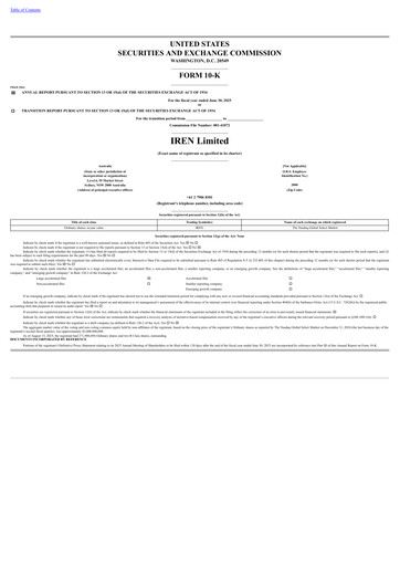 Thumbnail IREN (Iris Energy) Annual Report fy2025
