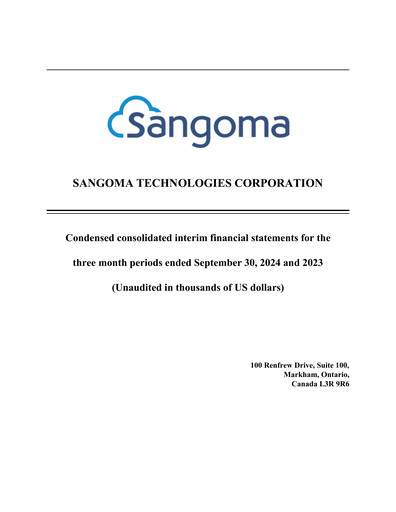 Vorschaubild Sangoma Technologies Quartalsbericht fy2025-q1