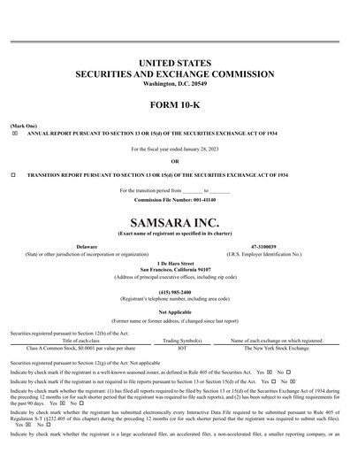 Thumbnail Samsara Annual Report 2023