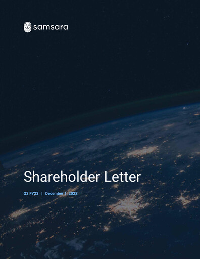 Thumbnail Samsara Quarterly Report 2023-q3