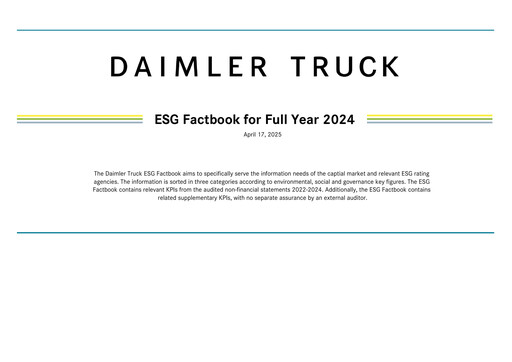 Miniature Daimler Truck Rapport ESG 2024