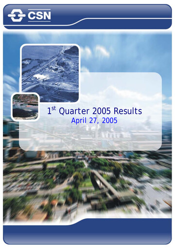 Thumbnail Companhia Siderúrgica Nacional
 Quarterly Report 2005-q1