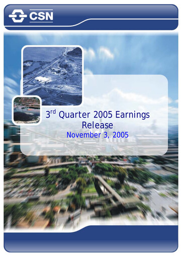 Thumbnail Companhia Siderúrgica Nacional
 Quarterly Report 2005-q3