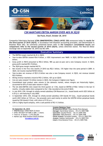 Thumbnail Companhia Siderúrgica Nacional
 Quarterly Report 2010-q3