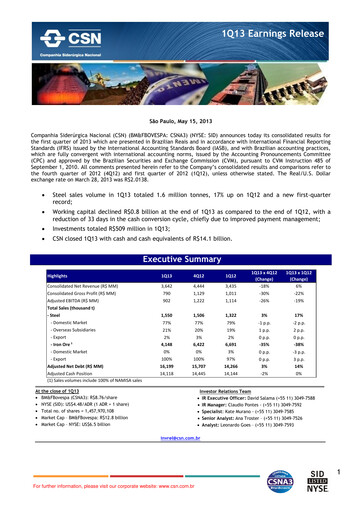 Thumbnail Companhia Siderúrgica Nacional
 Quarterly Report 2013-q1
