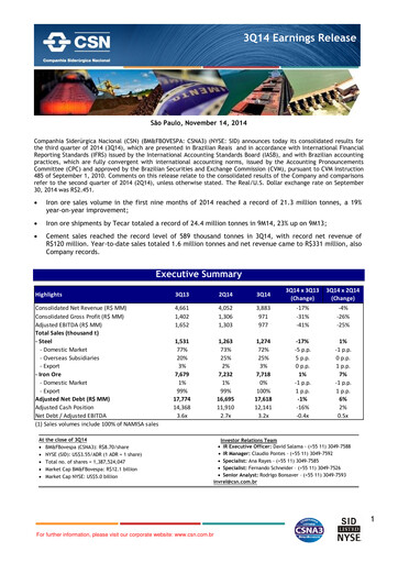Thumbnail Companhia Siderúrgica Nacional
 Quarterly Report 2014-q3