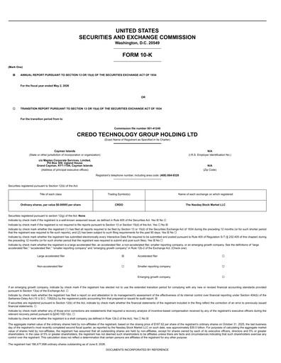 Miniature Credo Technology Rapport annuel 2026