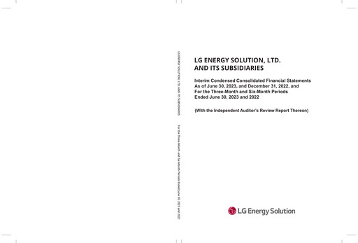 Thumbnail LG Energy Solution Financial Statement 2023-h1