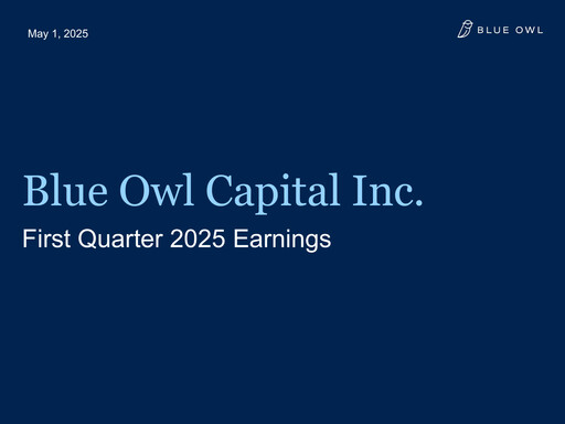 Thumbnail Blue Owl Capital Quarterly Report 2025-q1