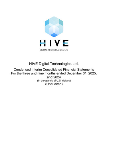 Thumbnail HIVE Digital Technologies Quarterly Report 2025-q3