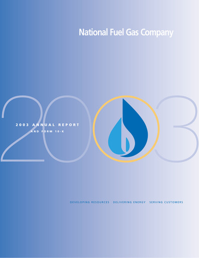 Thumbnail National Fuel Gas
 Annual Report 2003