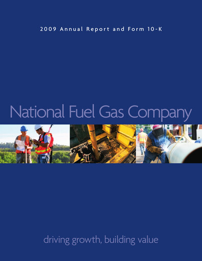 Thumbnail National Fuel Gas
 Annual Report 2009