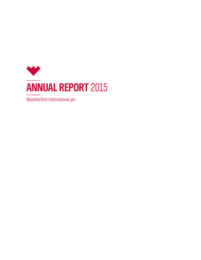 Thumbnail Weatherford International Annual Report 2015