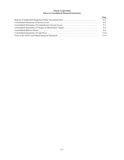 Thumbnail Telesat Financial Statement 2024