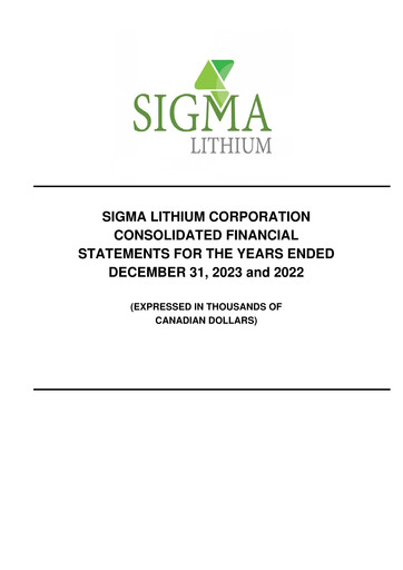 Thumbnail Sigma Lithium Financial Statement 2023
