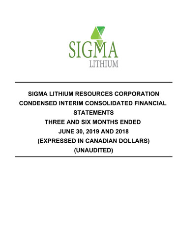 Thumbnail Sigma Lithium Quarterly Report 2019-q2