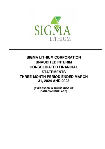 Thumbnail Sigma Lithium Quarterly Report 2024-q1